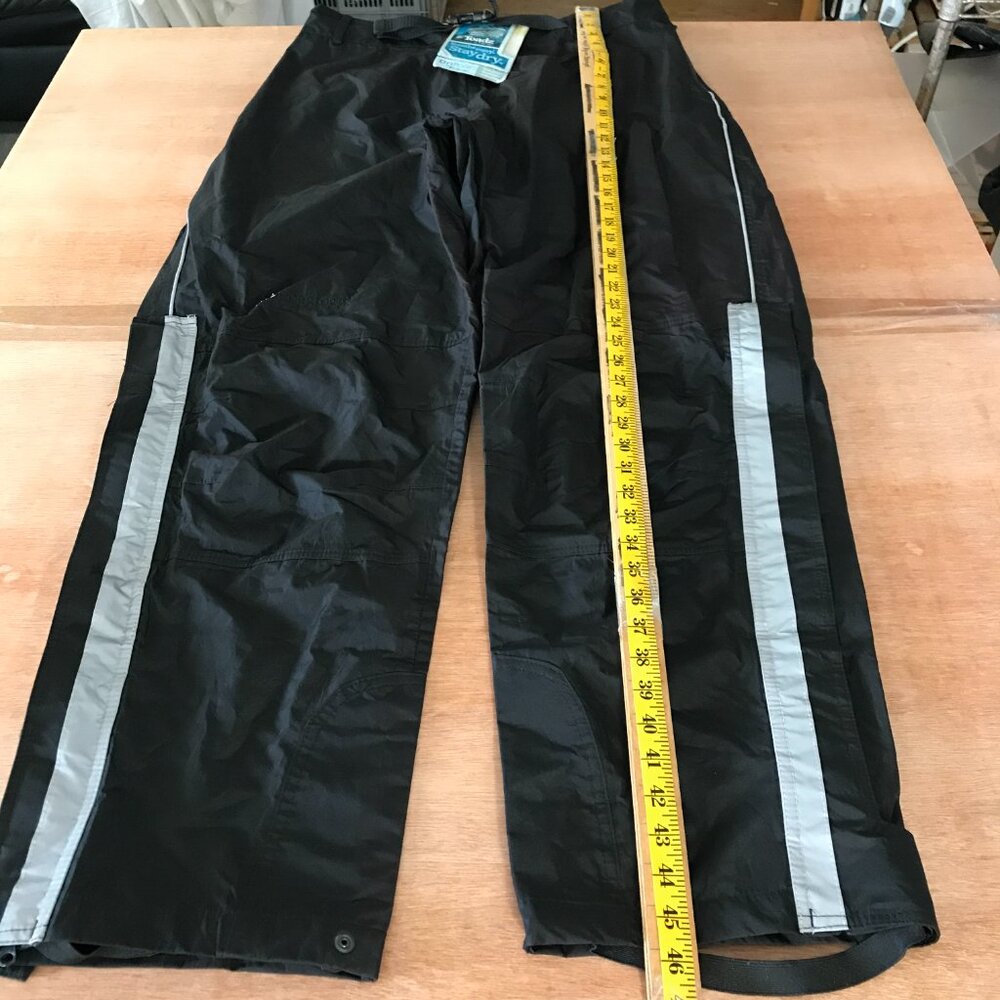 Frog Toggs Toadskinz Reflective Pants Men L Black Zip Pockets Waterproof Hunting - Picture 8 of 14